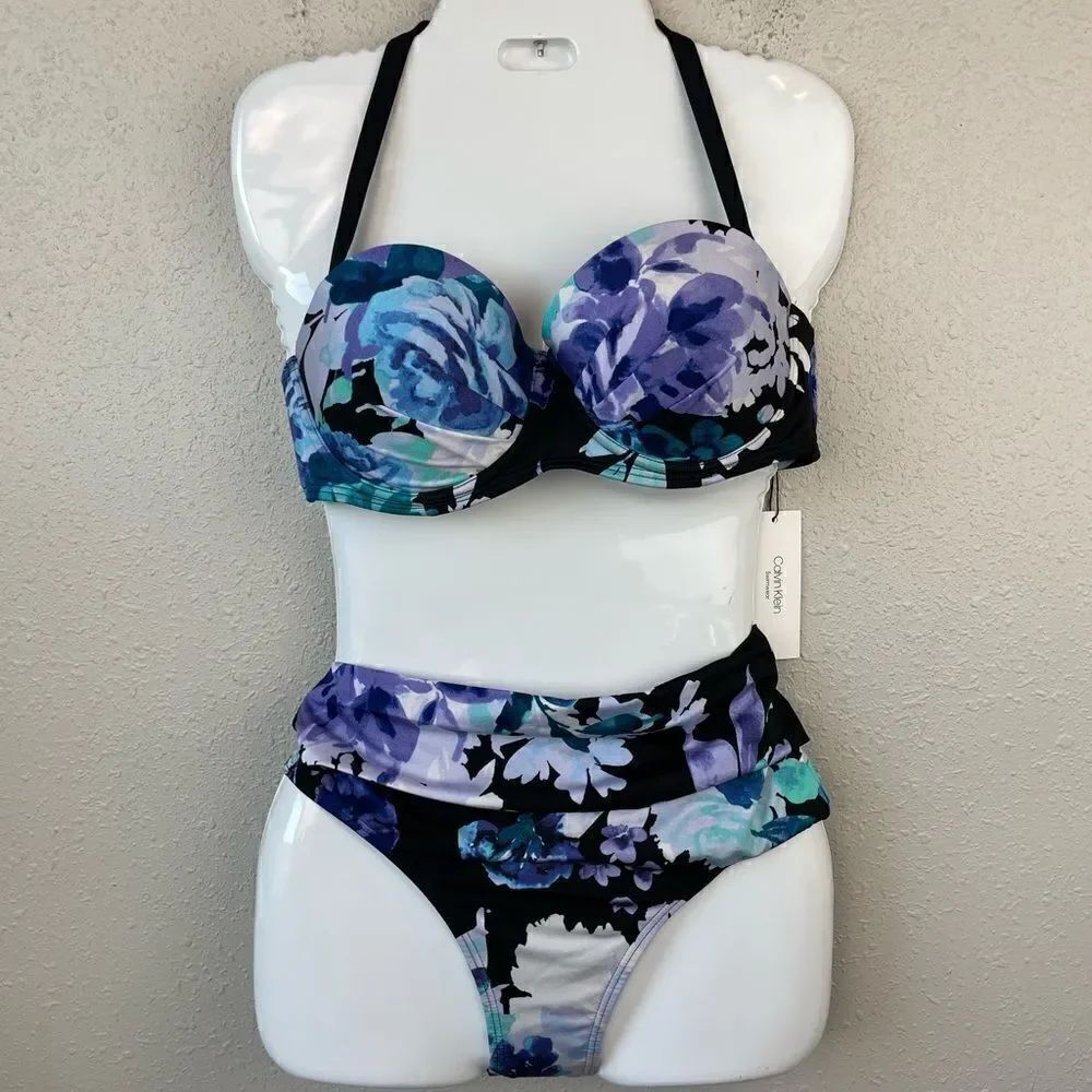 NWT Calvin Klein Bikini Top and Matching Bottoms Size M or L